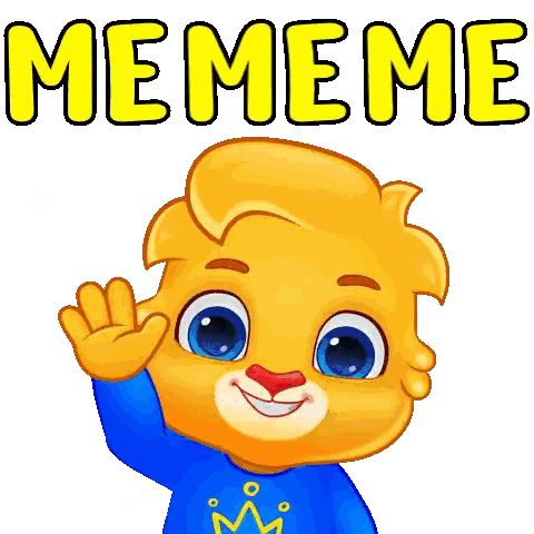 Cartoon Character in Blue M Shirt