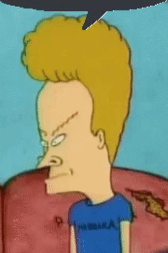 Cartoon Character in Blue Metallica Shirt