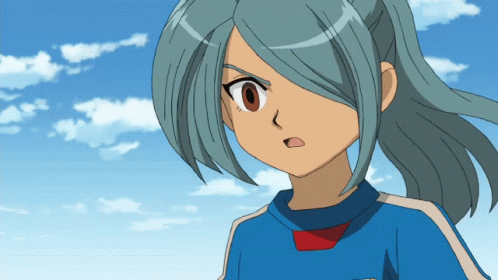 Cartoon Character in Blue Shirt with Red Stripes