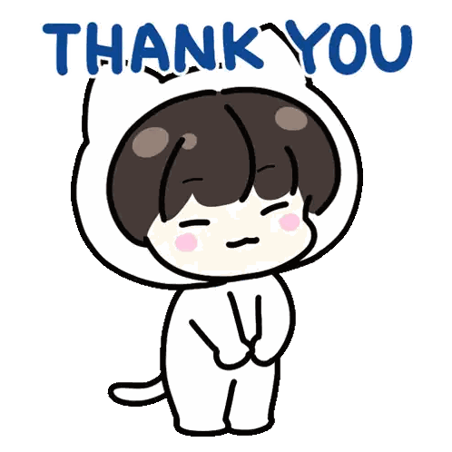 Cartoon Character in Cat Costume Saying Thank You