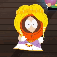 Cartoon Character in Crown and Dress