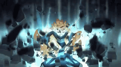 Cartoon Character in Dark Room With Blue Light