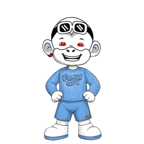 Cartoon Character in Family Guy Shirt