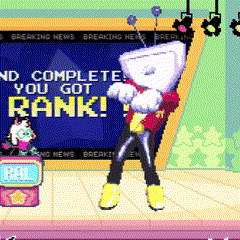 Cartoon Character In Front Of Breaking News Screen GIF