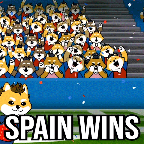 Cartoon Character in Front of Spanish Map