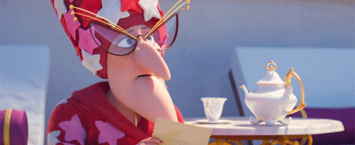 Cartoon Character In Glasses And Red Star Hat GIF