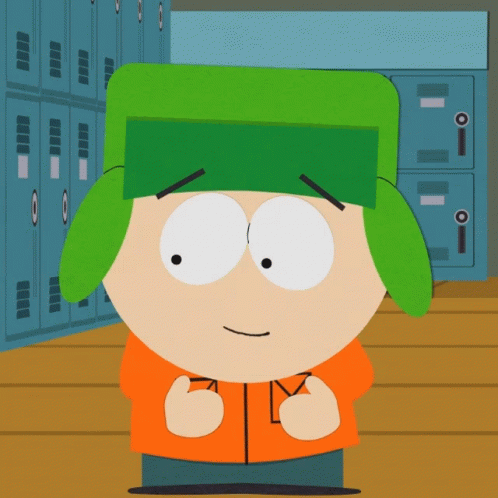 Cartoon Character In Green Hat By Lockers GIF