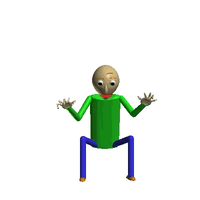 Cartoon Character in Green Shirt and Blue Pants