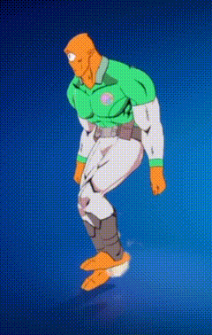 Cartoon Character In Green Shirt And White Pants GIF