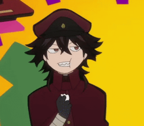 Cartoon Character in Hat and Jacket