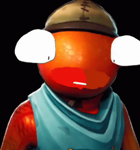 Cartoon Character in Hat and Scarf