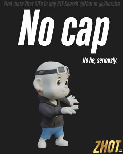 Cartoon Character in Hoodie Saying Zhot