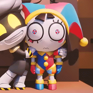 Cartoon Character in Jester Costume Beside Another