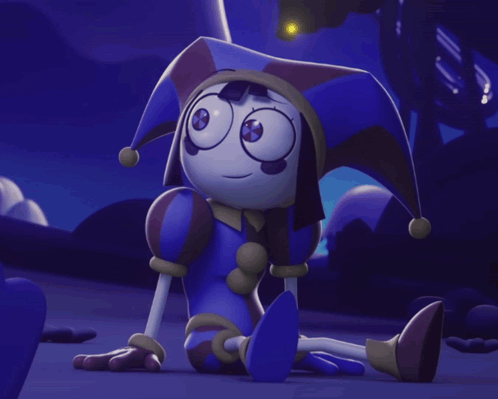 Cartoon Character in Jester Hat