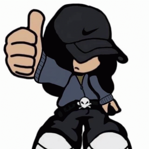 Cartoon Character In Nike Hat Thumbs Up GIF
