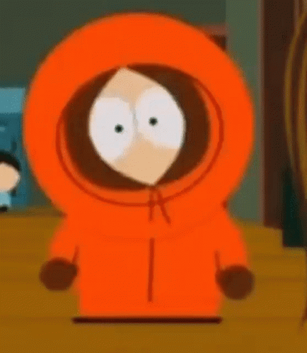 Cartoon Character in Orange Hooded Jacket and Brown Gloves