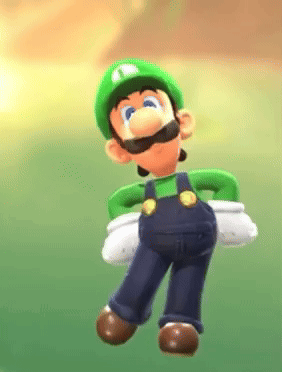 Cartoon Character In Overalls And Green Hat GIF