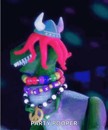 Cartoon Character in Party Pooper Hat