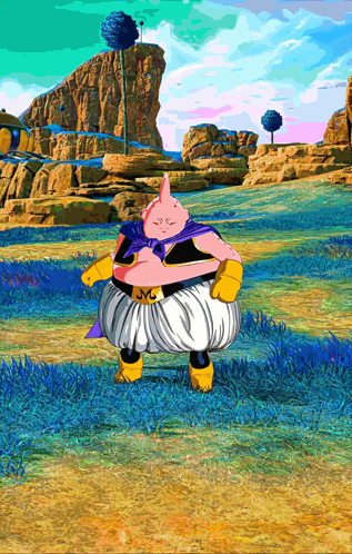 Cartoon Character in Purple Cape with JVC Belt