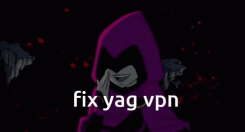 Cartoon Character in Purple Hood Fix Yag Vpn