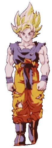 Cartoon Character in Purple Shirt and Yellow Pants