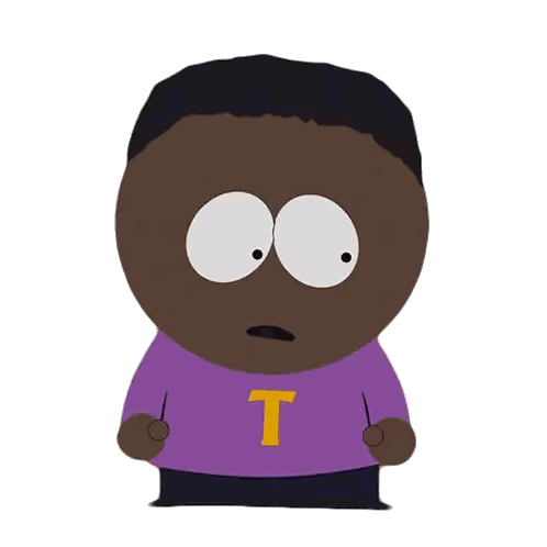 Cartoon Character in Purple Shirt with T