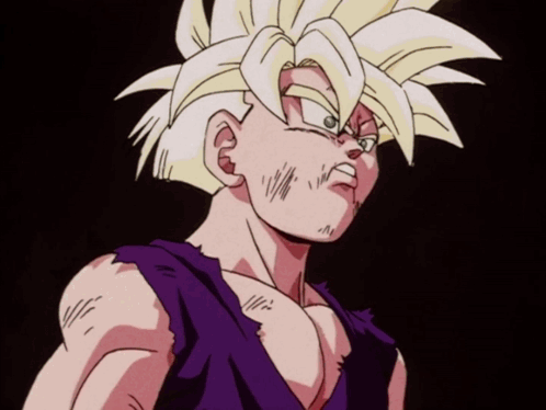 Cartoon Character in Purple Shirt With Yellow Hair