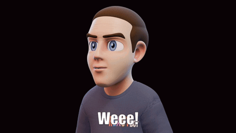 Cartoon Character in React Weee T-Shirt