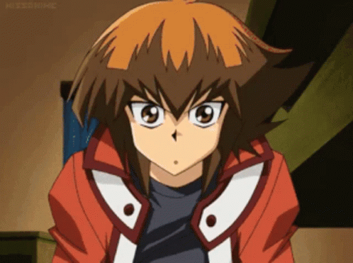 Cartoon Character In Red Jacket With White Collar GIF
