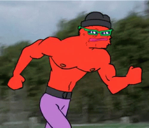 Cartoon Character in Red Shirt Glasses and Black Hat