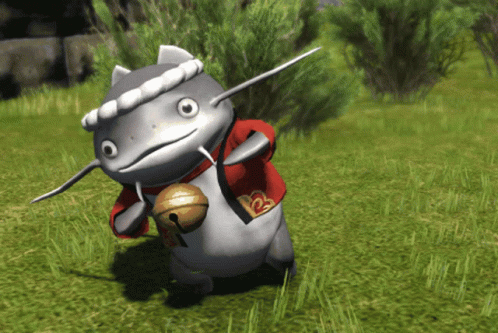 Cartoon Character in Red Shirt Number 12 Standing in Grass