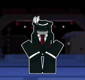 Cartoon Character in Suit and Tie With Number 7