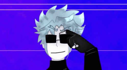 Cartoon Character in Sunglasses and Black Turtleneck