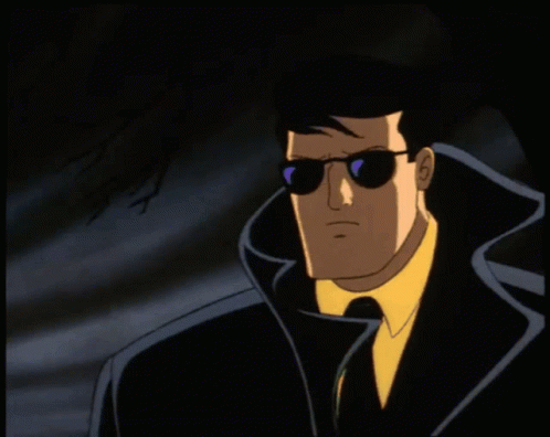 Cartoon Character in Sunglasses and Coat