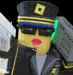 Cartoon Character in Sunglasses and Hat With R