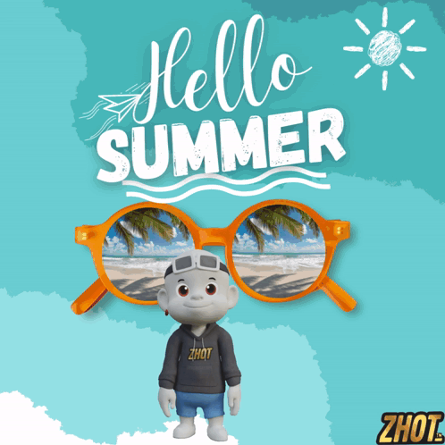 Cartoon Character In Sunglasses And Zhot Shirt