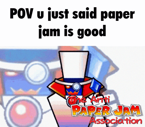 Cartoon Character In Top Hat For Paper Jam Association GIF