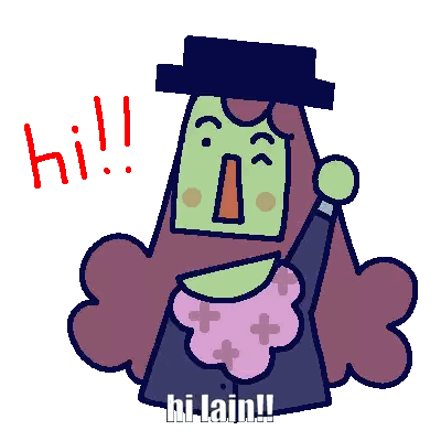 Cartoon Character in Top Hat Saying Hi