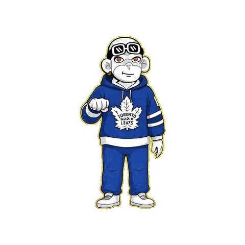 Cartoon Character in Toronto Maple Leafs Sweatshirt