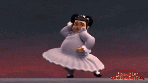 Cartoon Character in Tutu Kung Fu Dramaka