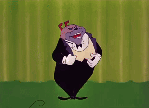 Cartoon Character in Tuxedo and Bow Tie