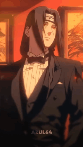 Cartoon Character in Tuxedo and Bow Tie with azul64