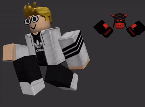 Cartoon Character in White Adidas Hoodie