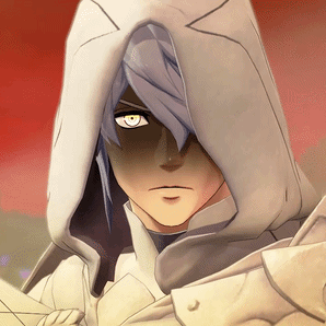 Cartoon Character in White Hood and Armor