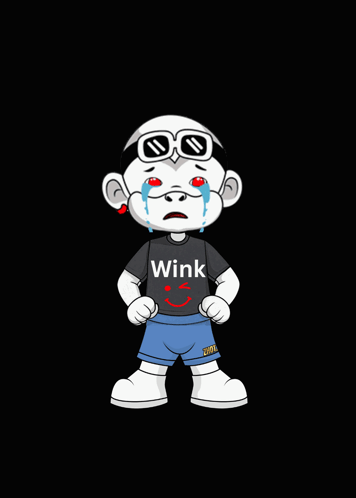 Cartoon Character in Wink Shirt