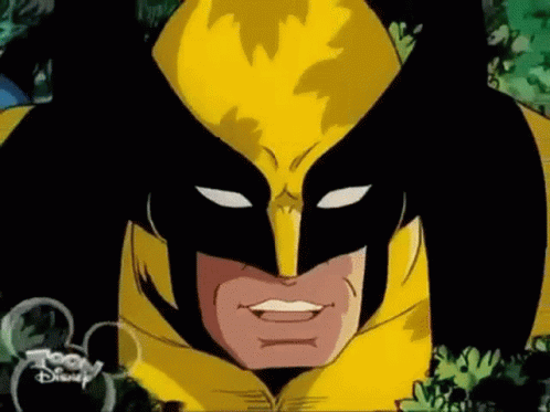 Cartoon Character in Yellow and Black Superhero Costume