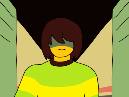 Cartoon Character In Yellow And Green Striped Shirt GIF