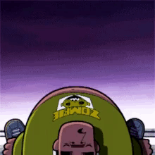 Cartoon Character in Zombie Shirt