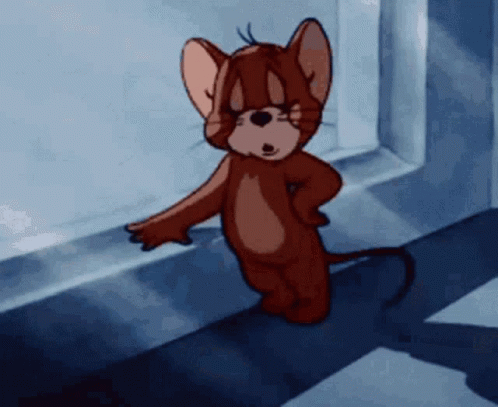 Cartoon Character Jerry Standing On Window Sill GIF