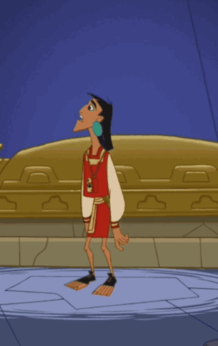Cartoon Character Jumping Arms Up GIF